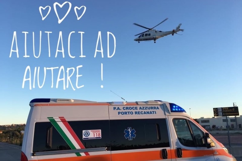 Porto Recanati: la richiesta di aiuto per la Croce Azzurra raccolta fondi CRI Porto Recanati