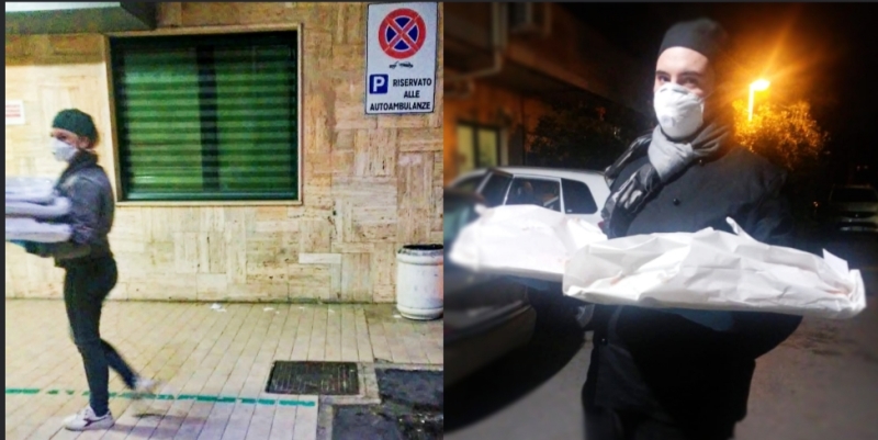 Pizza per il personale sanitario impegnato all’ospedale di Civitanova Marche pizza al pronto Soccorso
