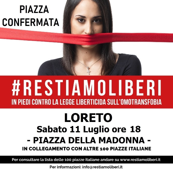 #RESTIAMOLIBERI, In piazza per la libertà!