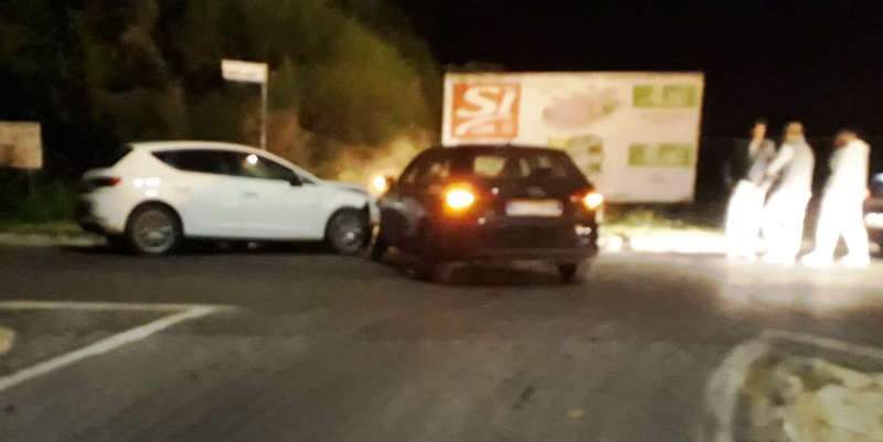 Scontro nella notte in località Palazzo Bello scontro fra due auto