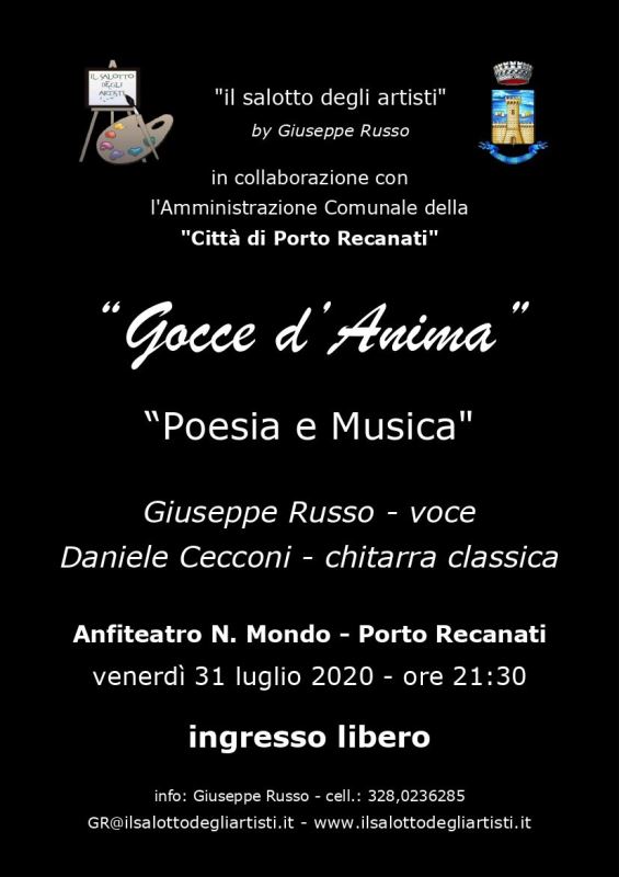 recital di poesie “Gocce d’anima – Poesia e musica
