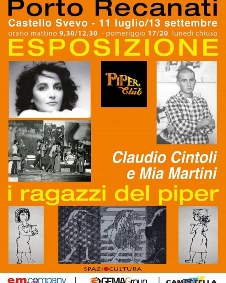 E’ tutto pronto a Porto Recanati per la mostra fotografica “Claudio Cintoli e Mia Martini, i ragazzi del Piper”.