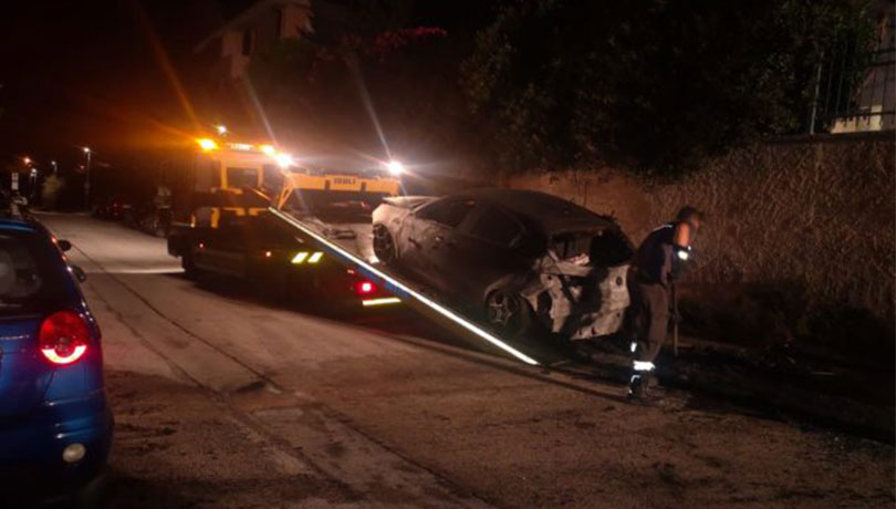 Civitanova, Auto distrutta dalla fiamme: “Un incendio doloso”