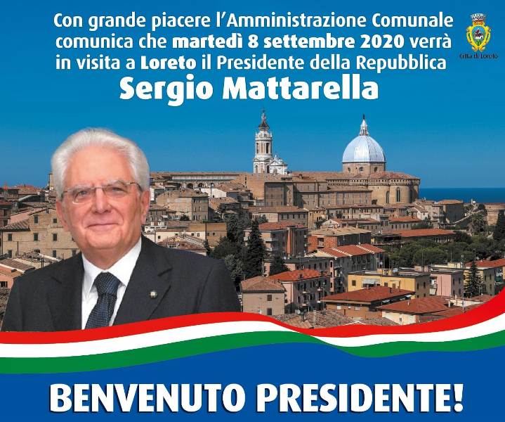 Loreto Il Presidente della Repubblica Sergio Mattarella accenderà la lampada della pace