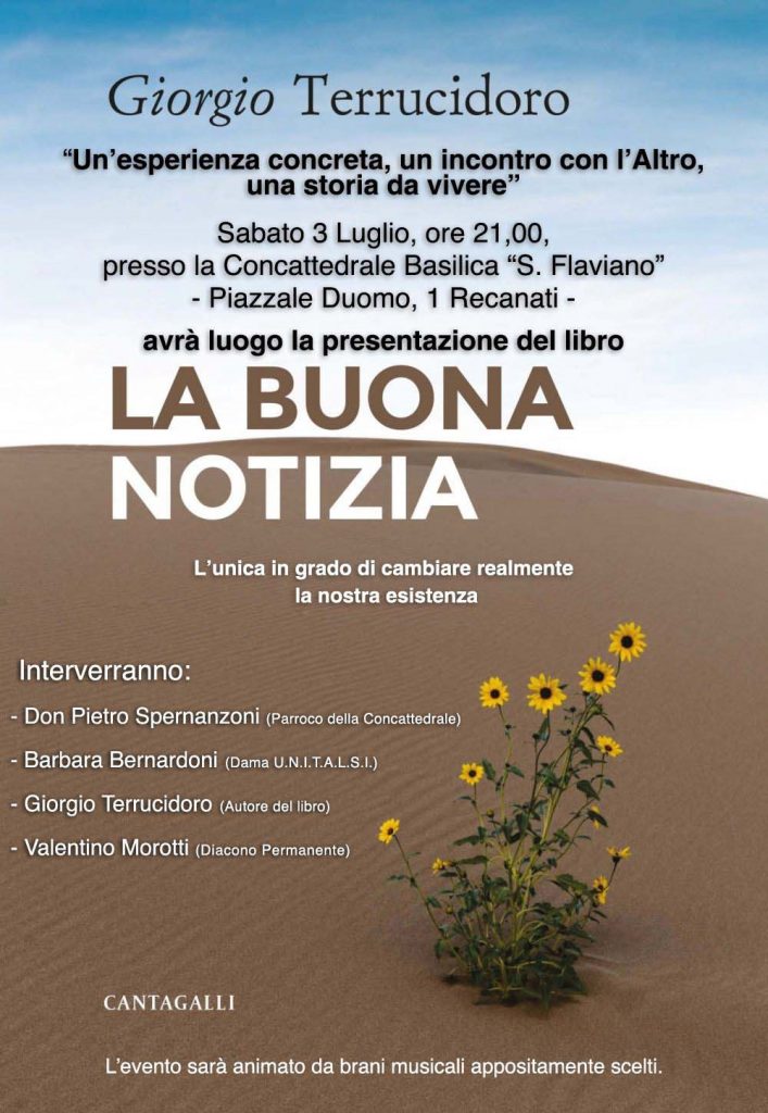 La Buona notizia: Giorgio Terrucidoro presenta il suo nuovo libro