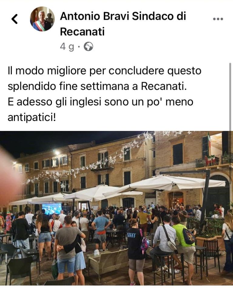 Il Sindaco di Recanati discrimina gli inglesi
