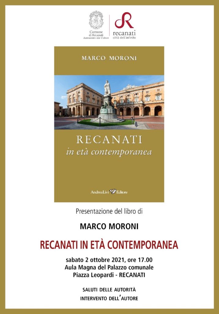 Recanati in età contemporanea il libro di Marco Moroni