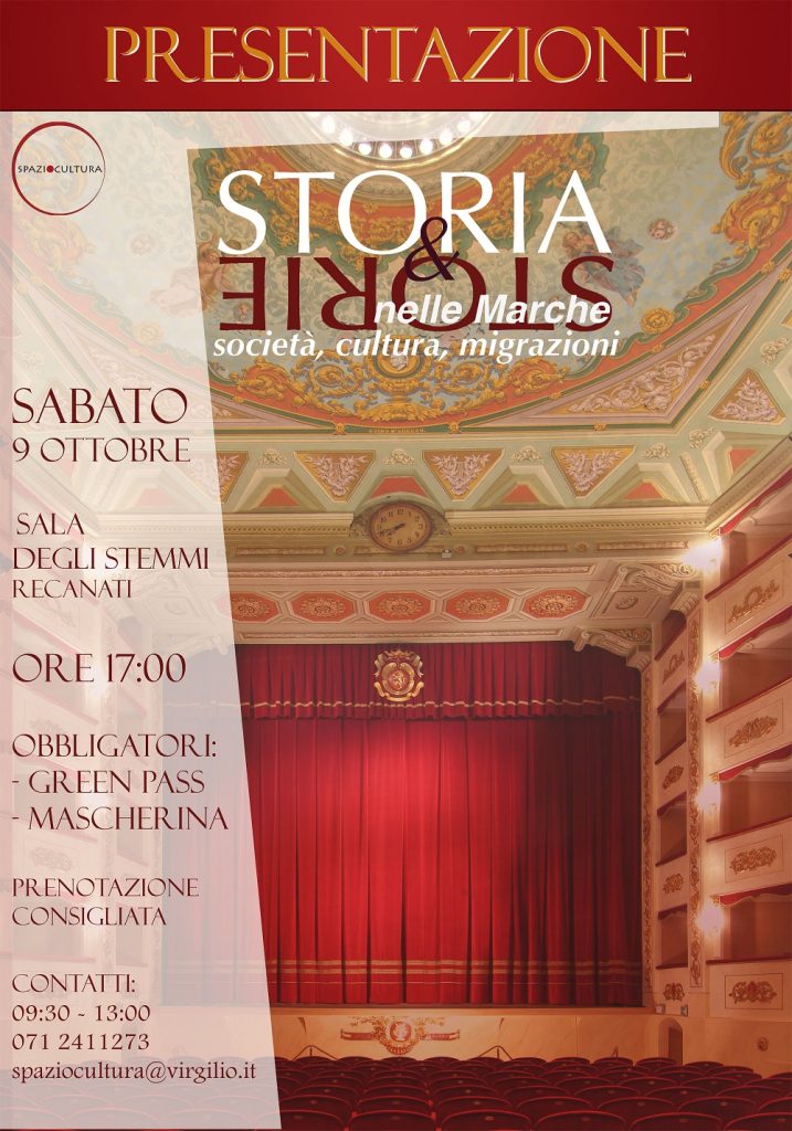 Recanati. Presentazione “Storia&Storie” N° 8 – Sabato 9 ottobre 2021