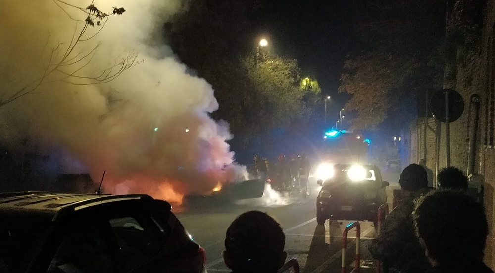 Auto in fiamme questa notte a Recanati