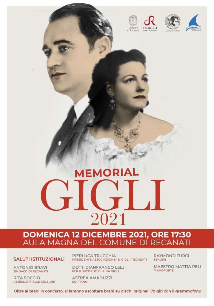 domenica 12 dicembre, all’Aula Magna Memorial Gigli per ricordare il soprano Rina Gigli