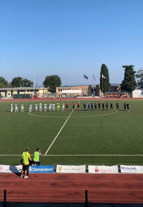 Recanatese vincente anche nell’anticipo, Sbaffo, Raparo e Minicucci in gol contro la Vastese Recanatese in campo