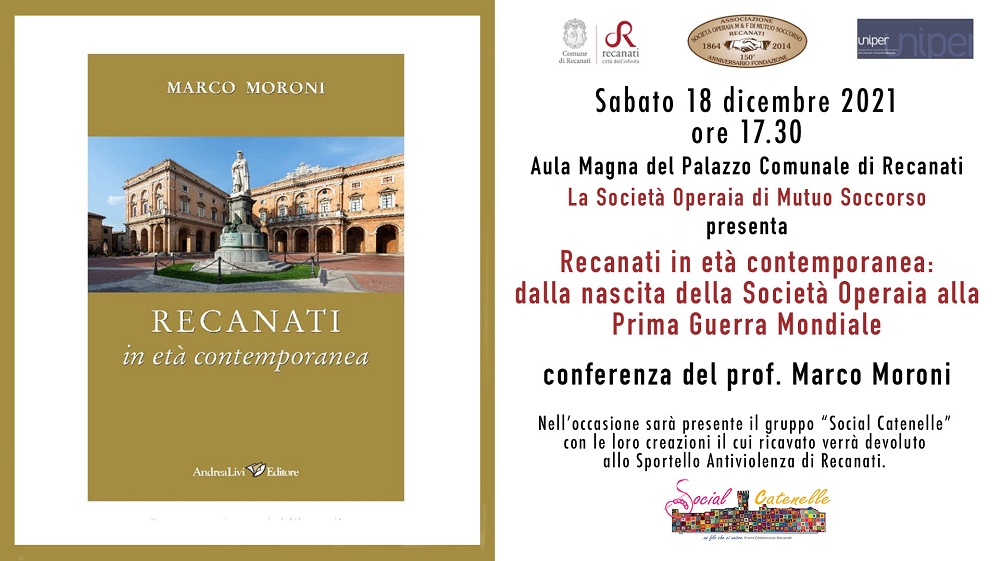 La SOMS di Recanati presenta l’ultimo libro di Marco Moroni.