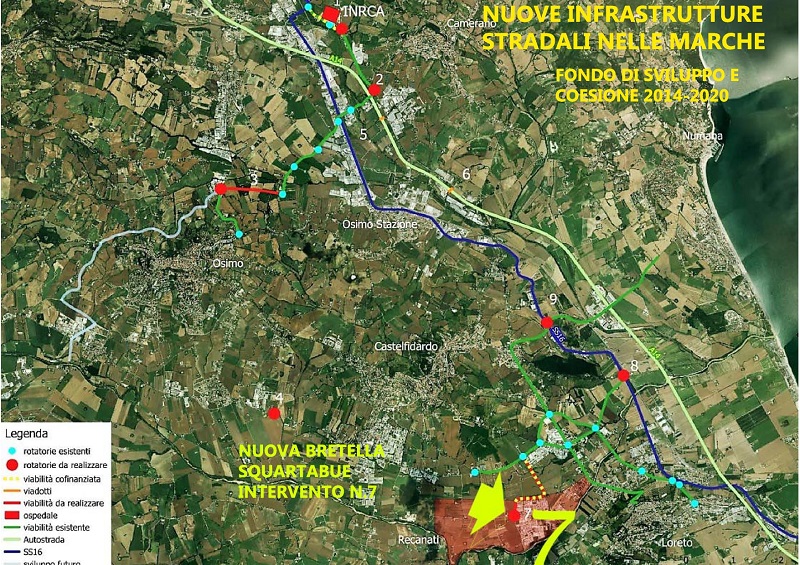 Recanati: al via i lavori per la realizzazione della bretella di Squartabue