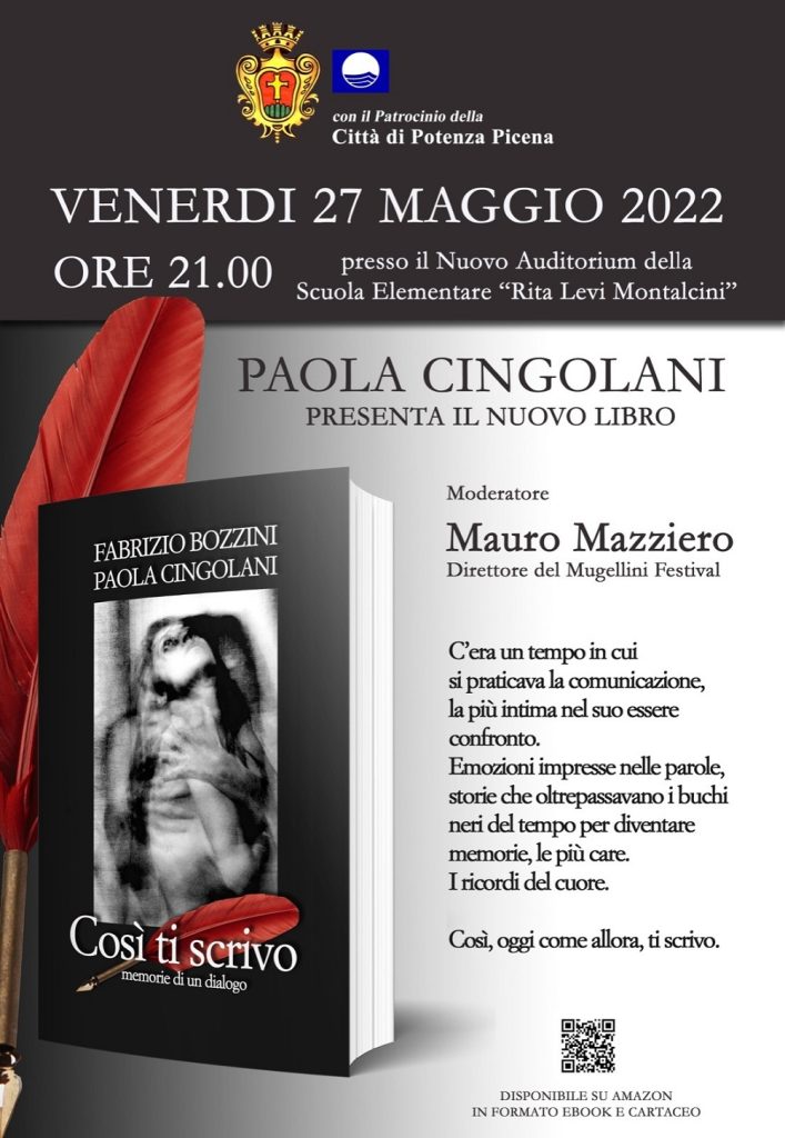 Presentazione del libro “Così ti scrivo – Memorie di un dialogo” di Paola Cingolani e Fabrizio Bozzini