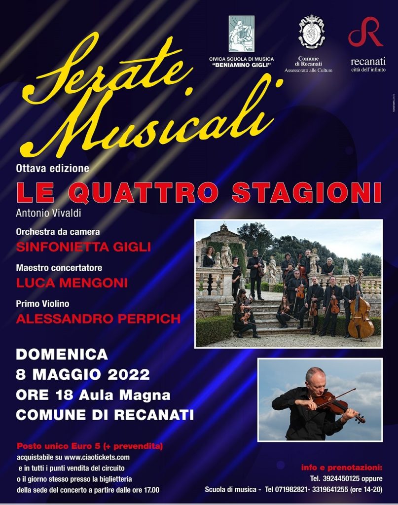 Le Quattro Stagioni di Vivaldi con Alessandro Perpich e la Sinfonietta Gigli.