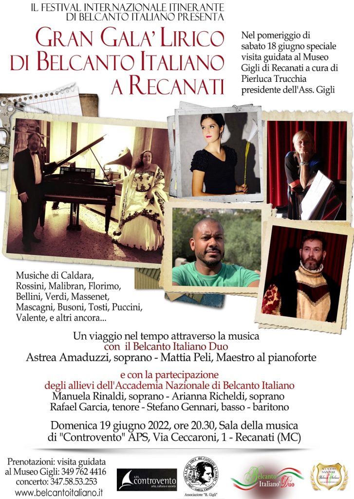 “sulle orme di Gigli” con il Festival internazionale di Belcanto Italiano: visita guidata e gran galà lirico a Recanati