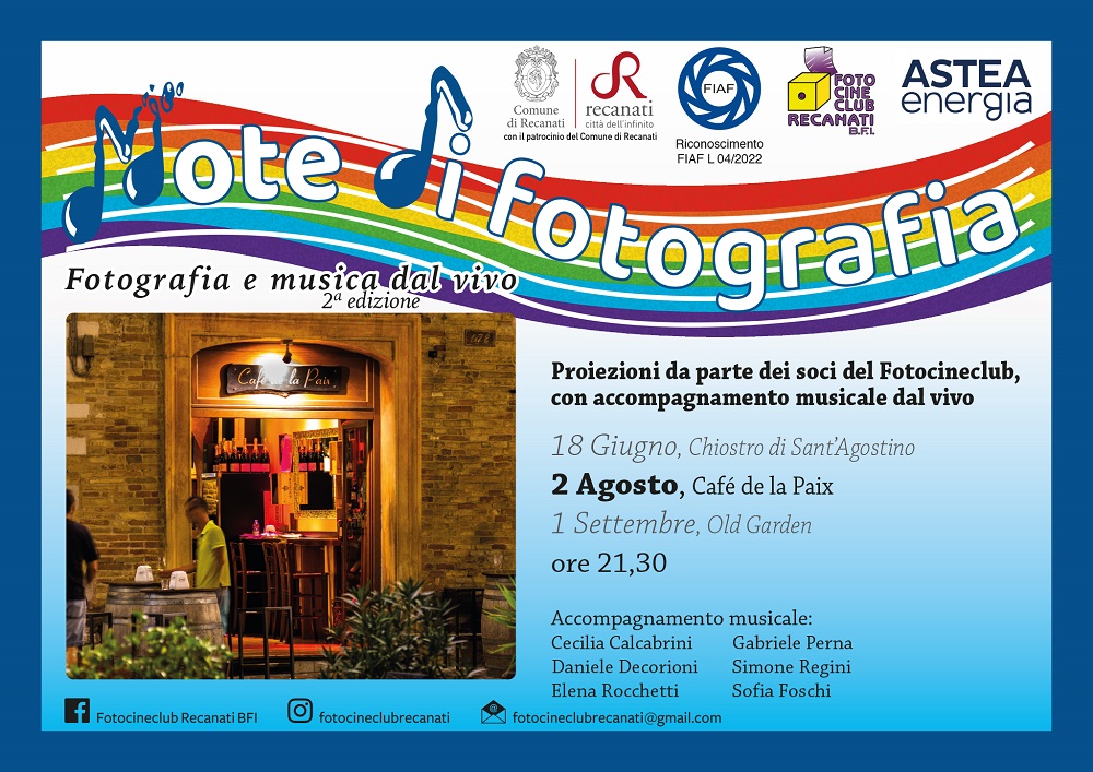 ritorna l’iniziativa del Fotocineclub di Recanati: Note di fotografia