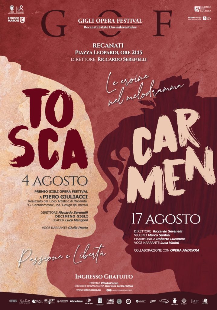 Gigli Opera festival a recanati con Tosca e carmen