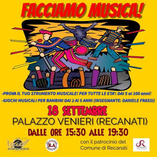 Recanati: facciamo musica con la scuola di musica Lizard e l’associazione culturale Rock&Arts