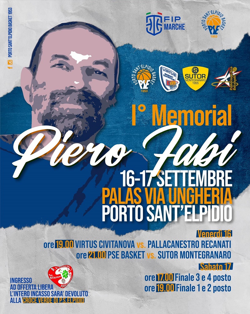Pallacanestro. Memorial Piero Fabi, apre Recanati-Civitanova