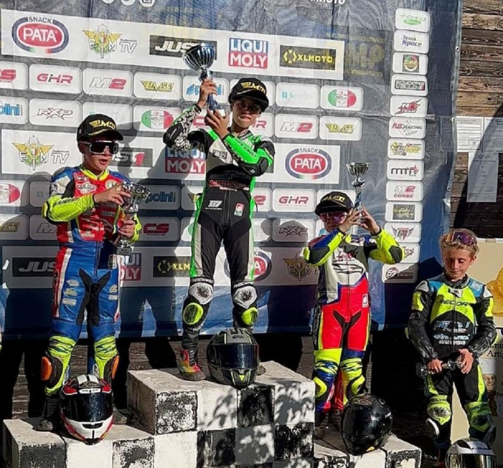 Tris per Mattia Giraldi. Nuovo successo questa volta al Campionato Italiano Velocità minimoto