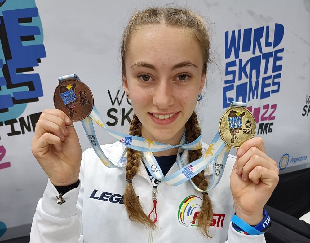 Viola Luciani campionessa del mondo 2022 di pattinaggio inline freestyle specialità Battle