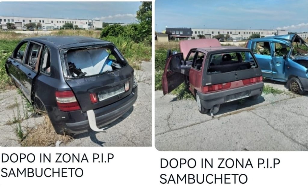 Auto abbandonate da anni in zona Sambucheto. Il Comune non fa nulla