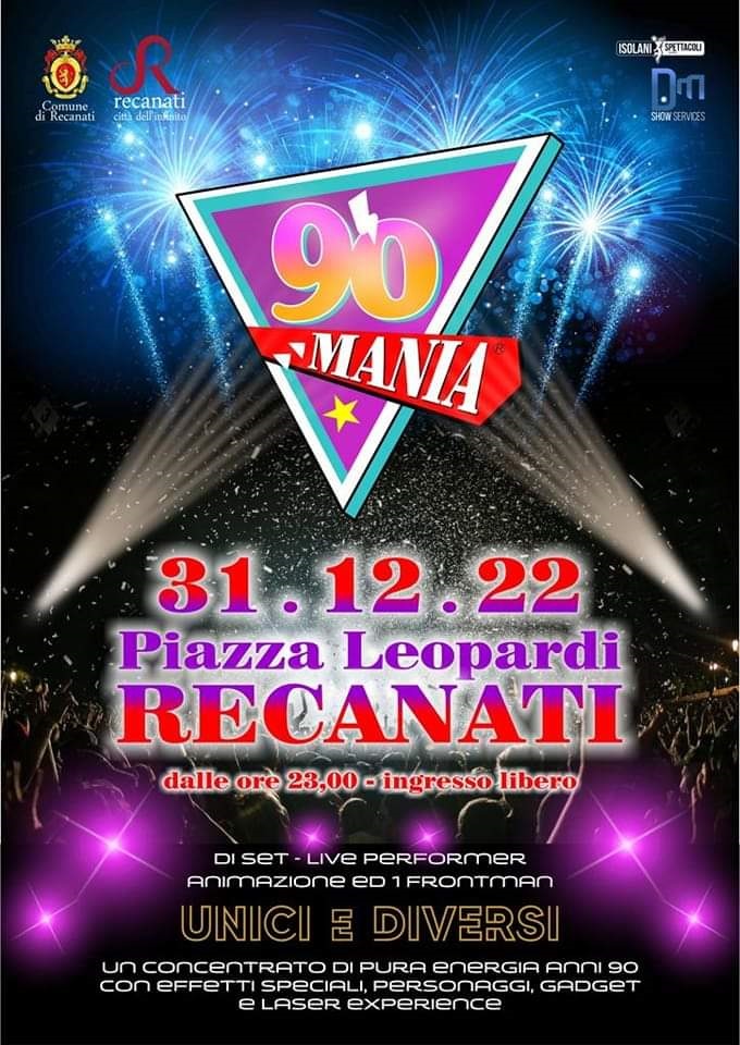 Recanati: il nuovo anno arriva in piazza Leopardi con gli auguri del sindaco