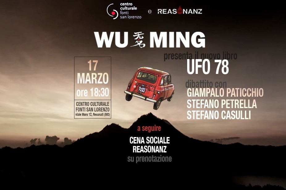 Wu Ming 2 a Recanati per presentare “Ufo 78”