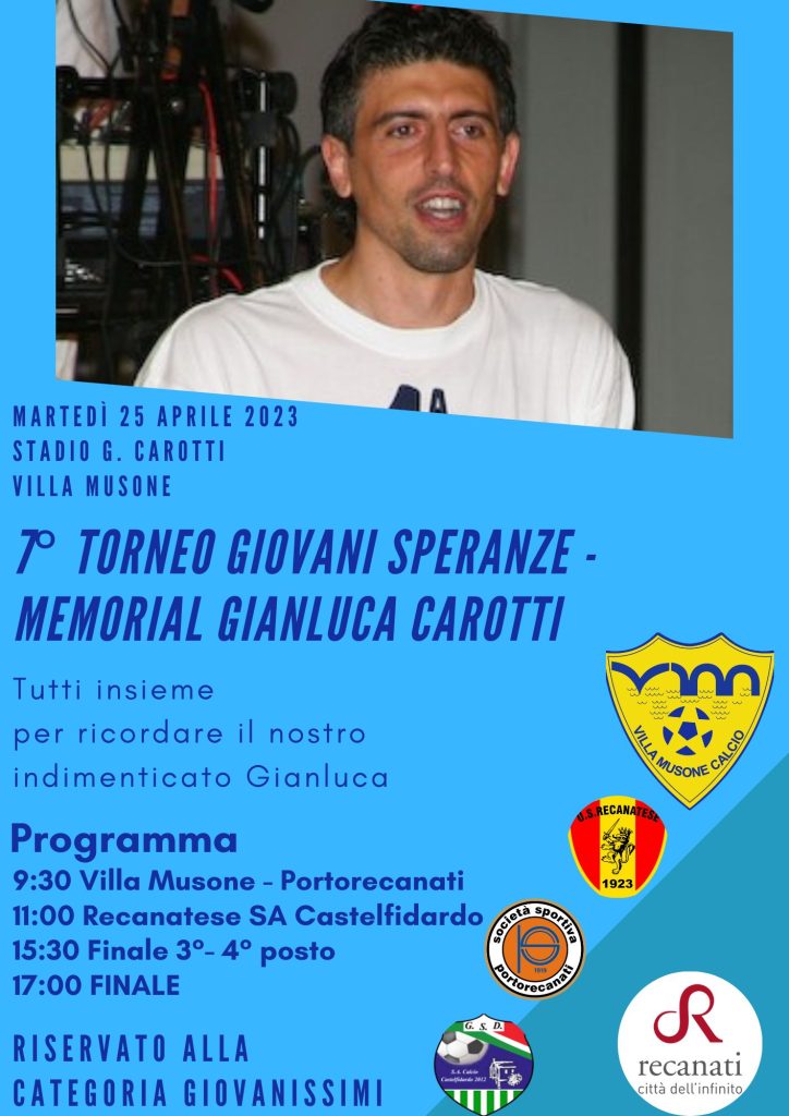 A Villa Musone il 7° torneo Giovani Speranze – Memorial Gianluca Carotti