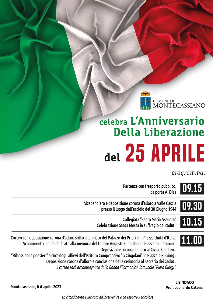 Montecassiano celebra l’anniversario della Liberazione