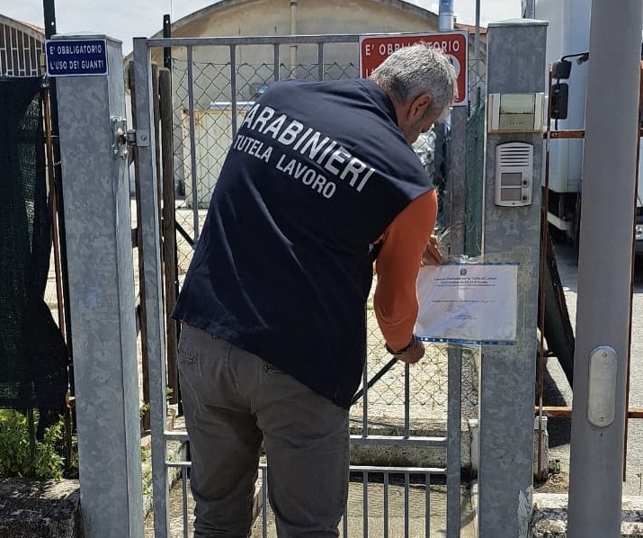 Sequestrata dai Carabinieri un’azienda manifatturiera per gravi inadempienze in materia di sicurezza sul lavoro