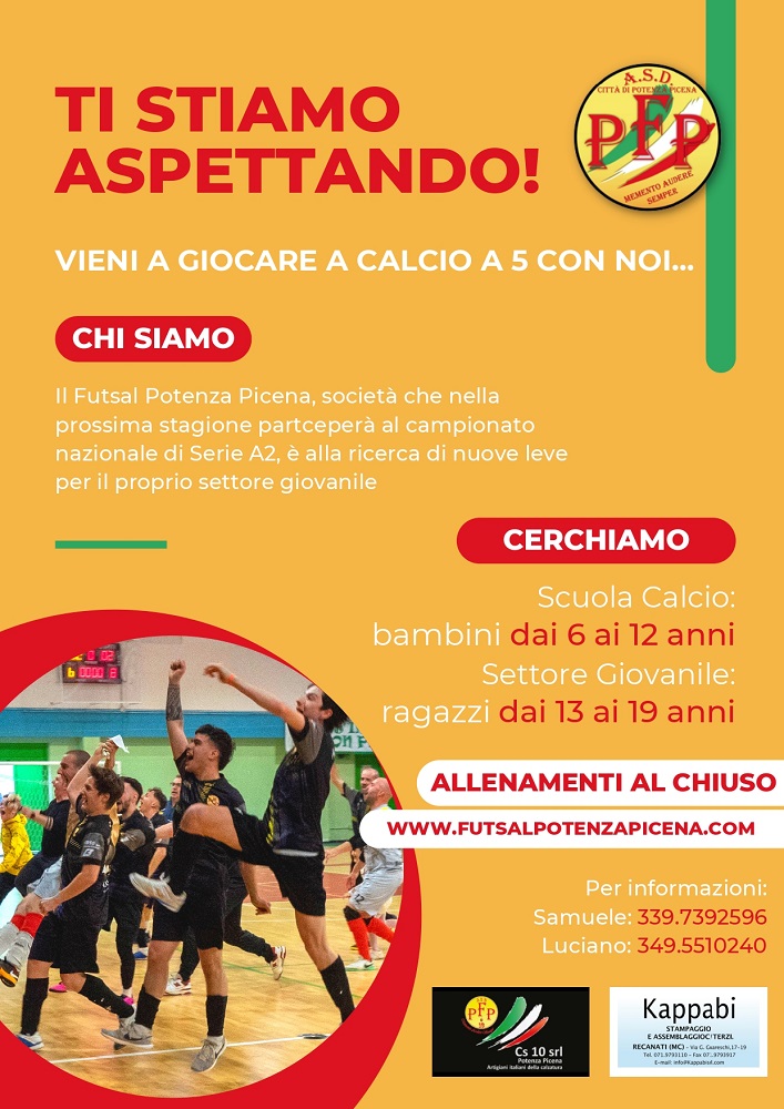 Futsal Potenza Picena a caccia delle nuove leve del futuro