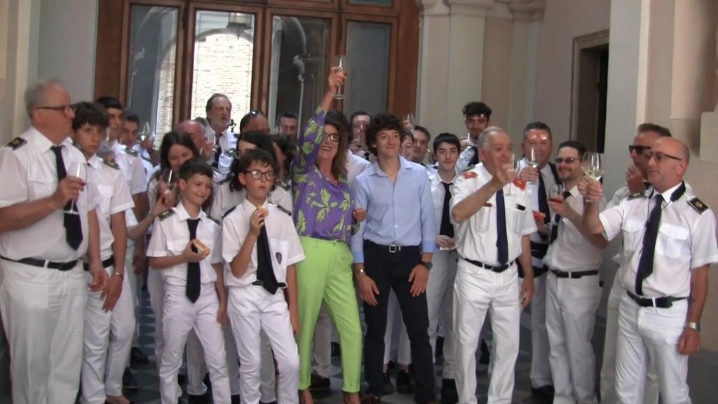 Omaggio della banda cittadina a casa Leopardi