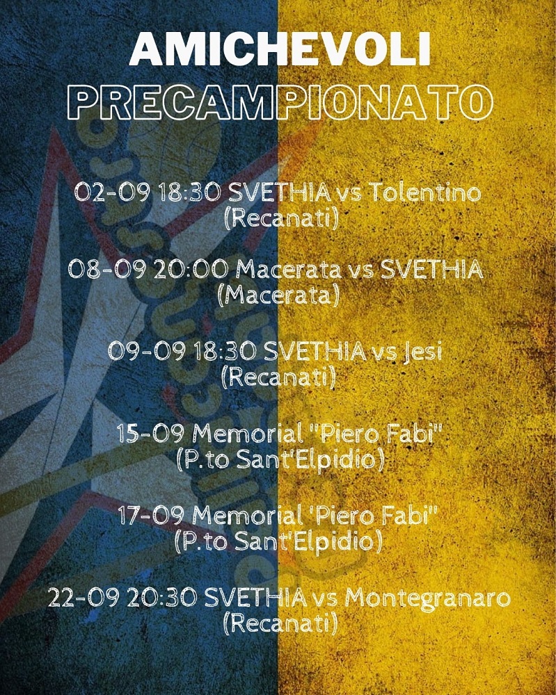 Il Precampionato della Svethia Recanati