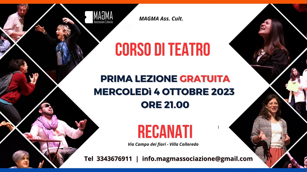 Corso di teatro a Recanati a cura di MAGMA Associazione Culturale