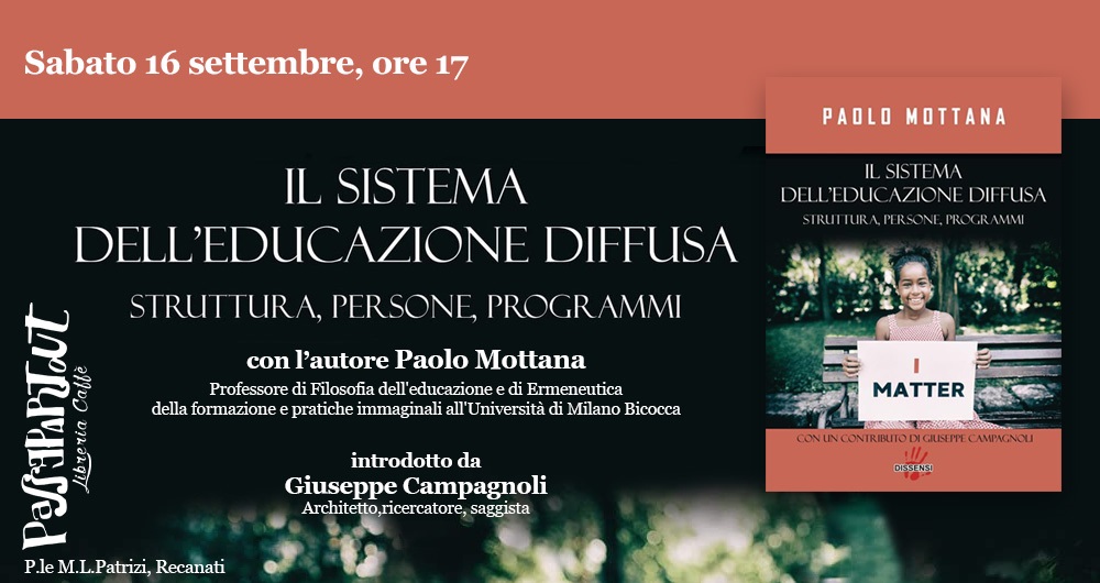 “Il sistema dell’educazione diffusa” con Paolo Mottana e Giuseppe Campagnoli a Recanati