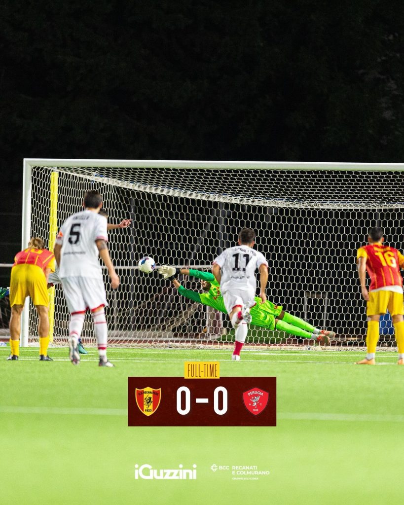 La Recanatese ci prova ma non sfonda, con il Perugia è 0 a 0