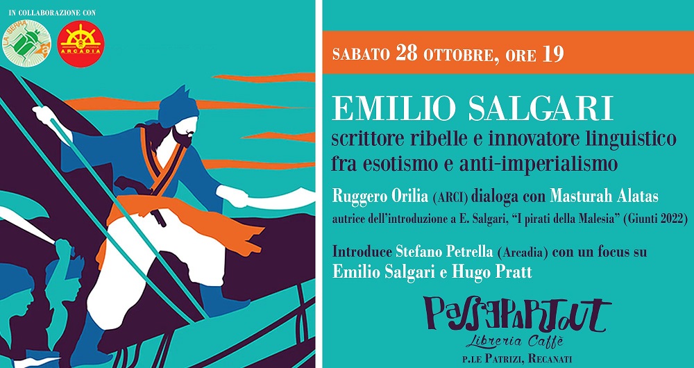 Domani 18 ottobre ore 19 Emilio Salgari al Passepartout a Recanati