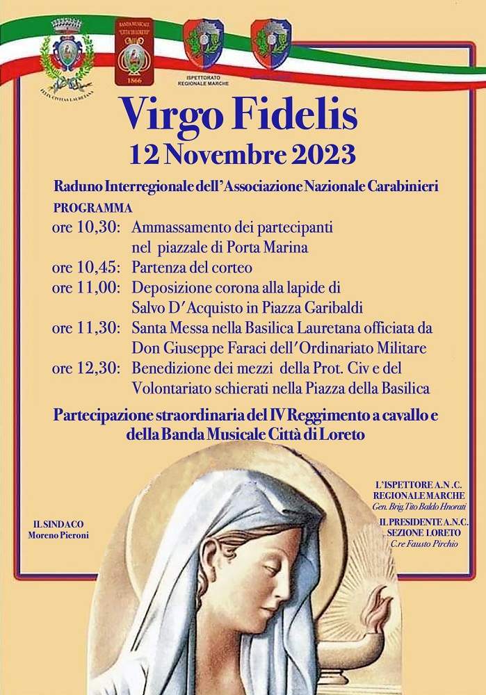 A Loreto Carabinieri da tutta Italia per la Virgo Fidelis