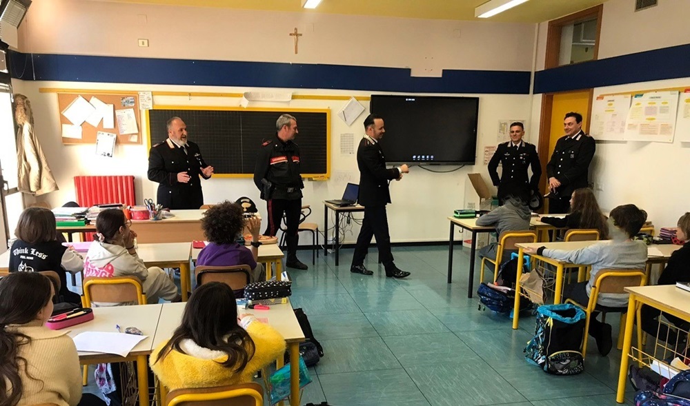 Montelupone: incontro dei Carabinieri con gli alunni di una quinta elementare