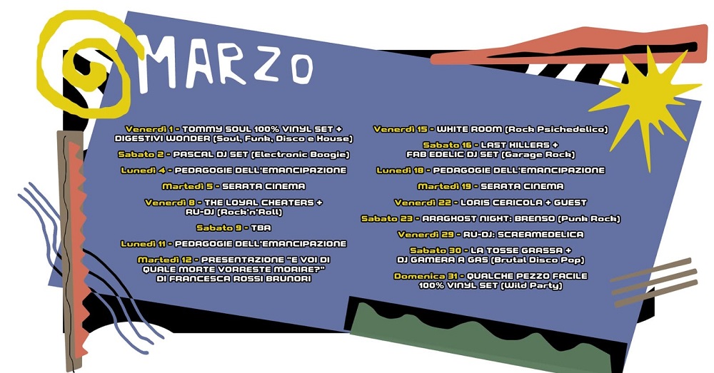 Gli eventi di marzo all’Arci di Recanati