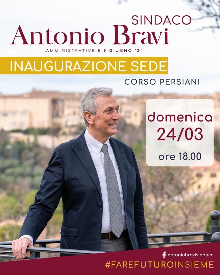 Antonio Bravi apre ai cittadini la sede elettorale di Corso Persiani a Recanati