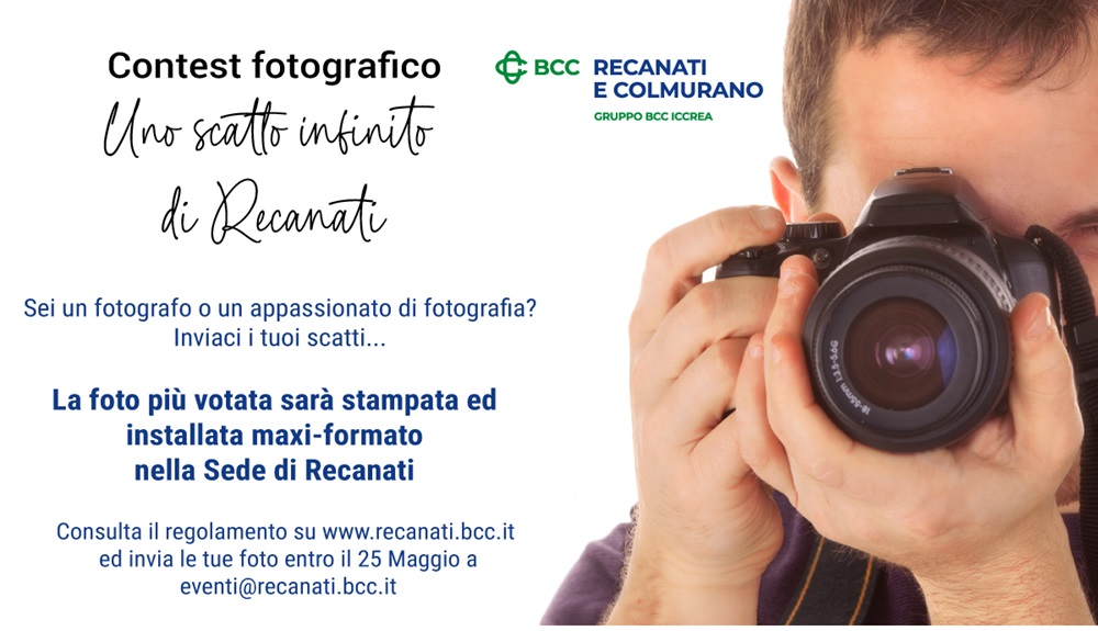 BCC Recanati e Colmurano: al via un concorso fotografico per arredare la Banca