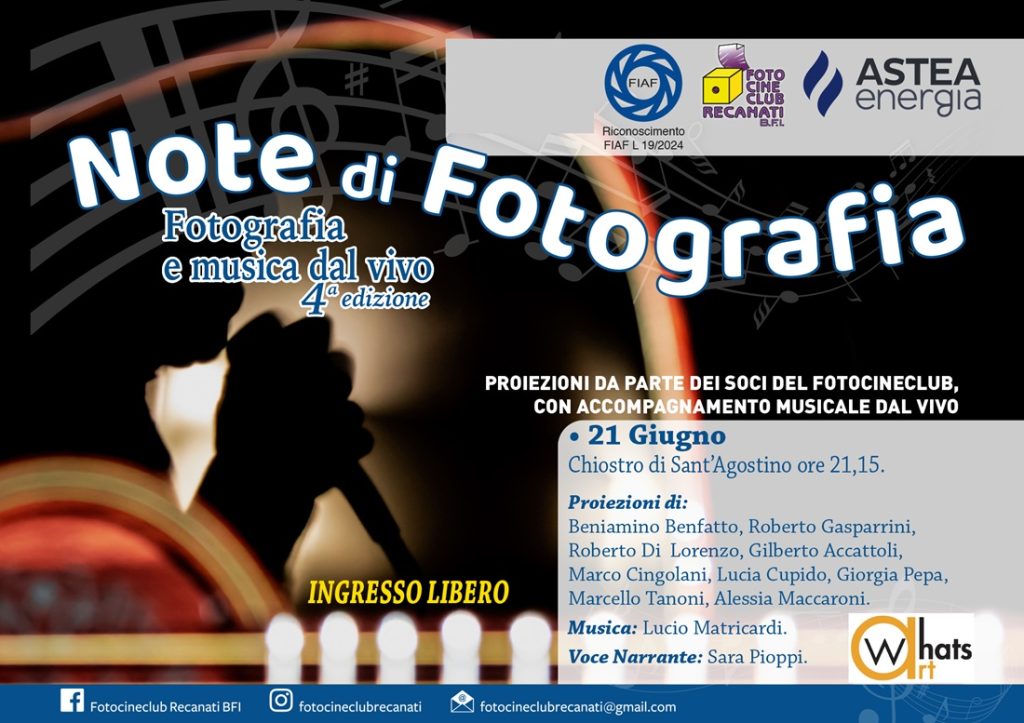 Recanati. Pronta la quarta edizione di “Note di fotografia”