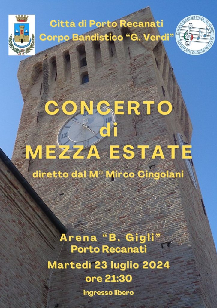 Porto Recanati. Martedì concerto della banda cittadina all’Arena