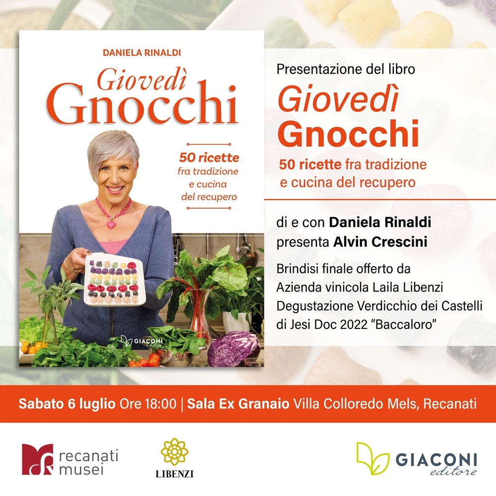 “Giovedì gnocchi”: presentazione del libro di Daniela Rinaldi a Villa Colloredo Mels a Recanati