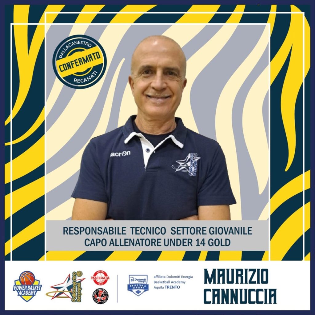 Pallacanestro Recanati. Maurizio Cannuccia confermato Responsabile Tecnico e coach del gruppo U14 Gold