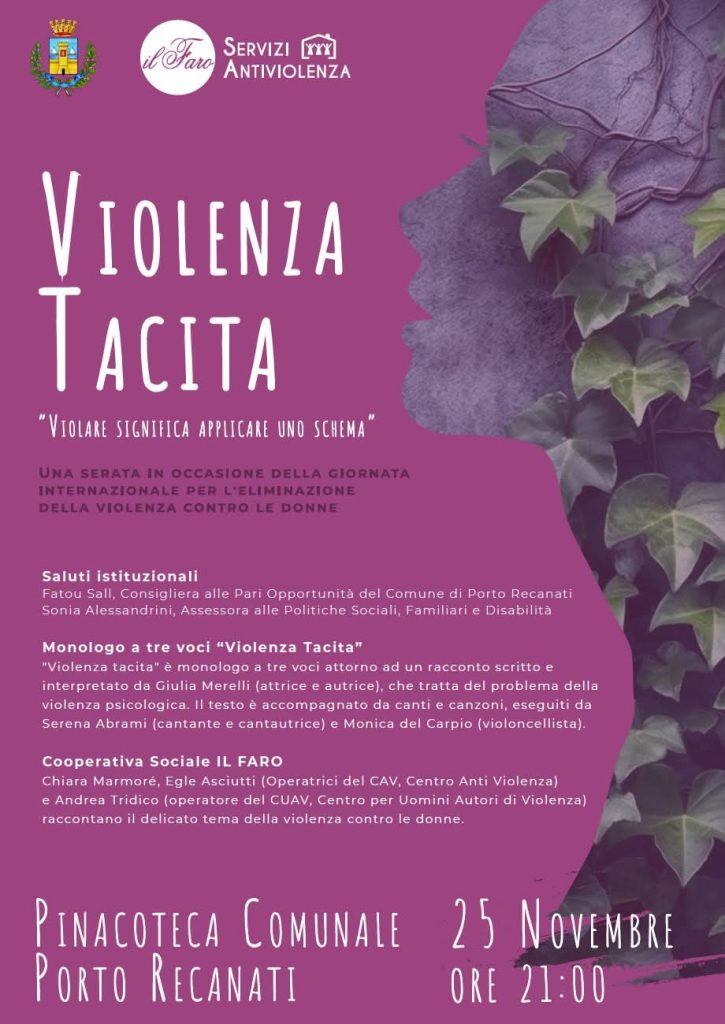 25 novembre: il comune di Porto Recanati contro la violenza sulle donne