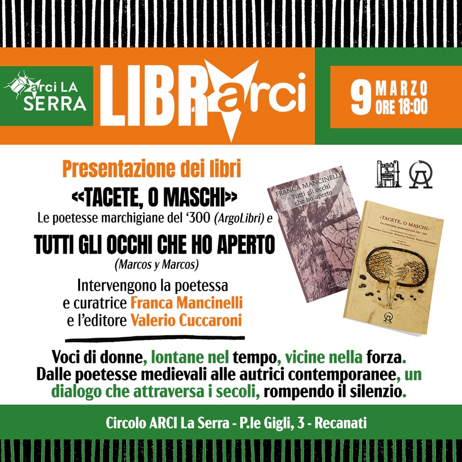 LibrArci”, secondo appuntamento 9 marzo a Recanati